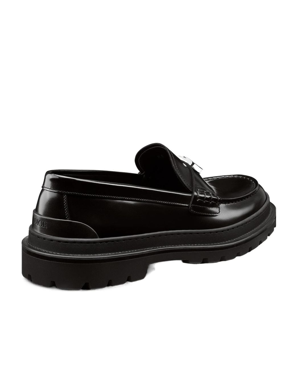 Dior Black Round Head Loafer Shoes for men