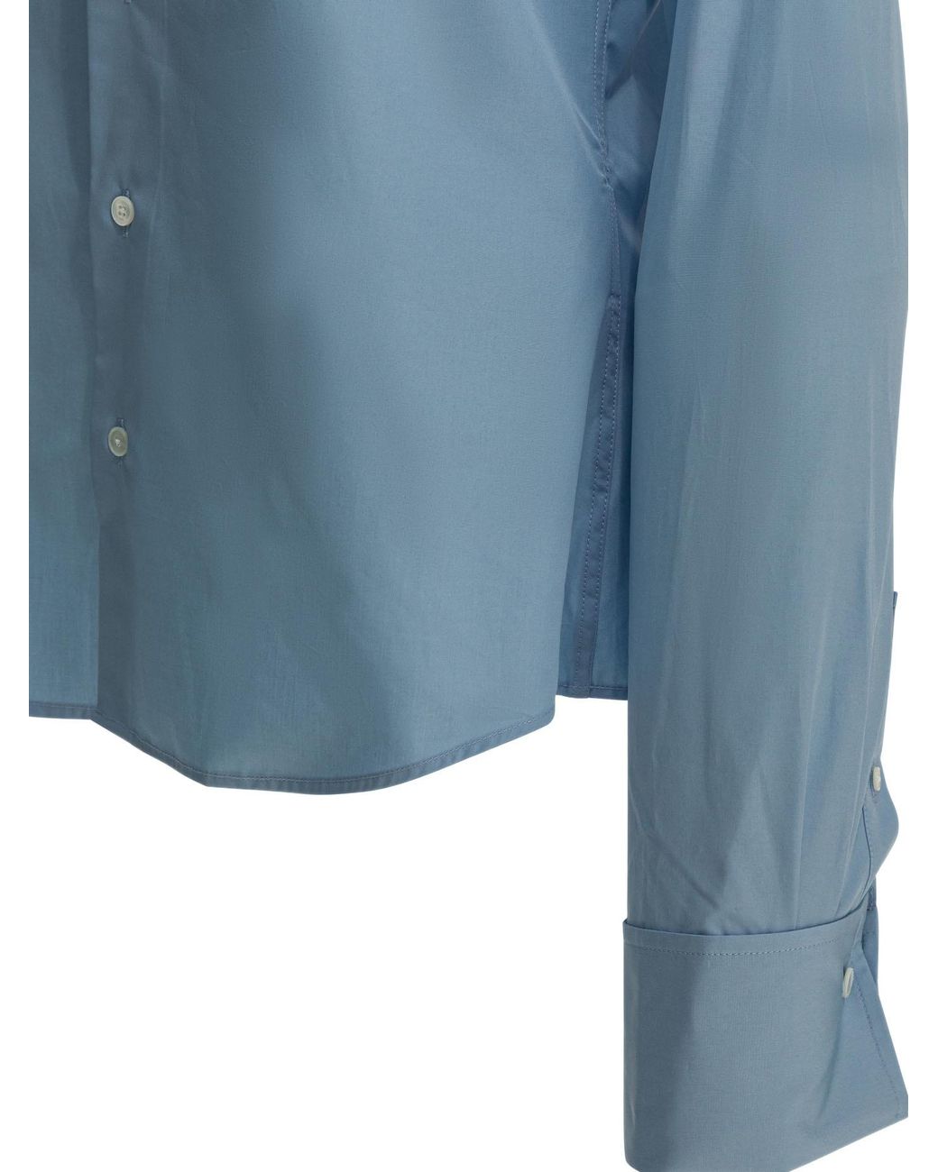 AMI Blue Ami Long Sleeve Buttoned Shirt