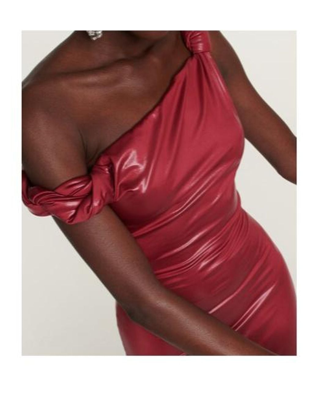The Attico Red Cassie Jersey Minidress