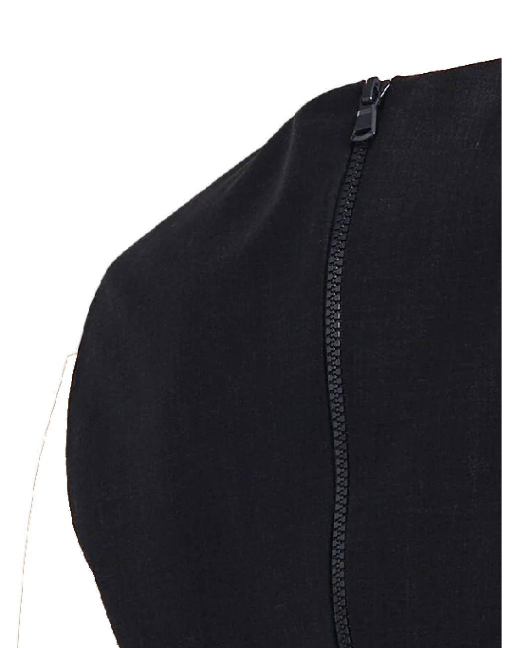 Brunello Cucinelli Black Feather Detailed Sleeveless Crewneck Top