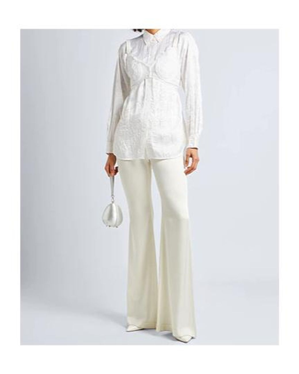 Burberry White Lace Shirts Blouses