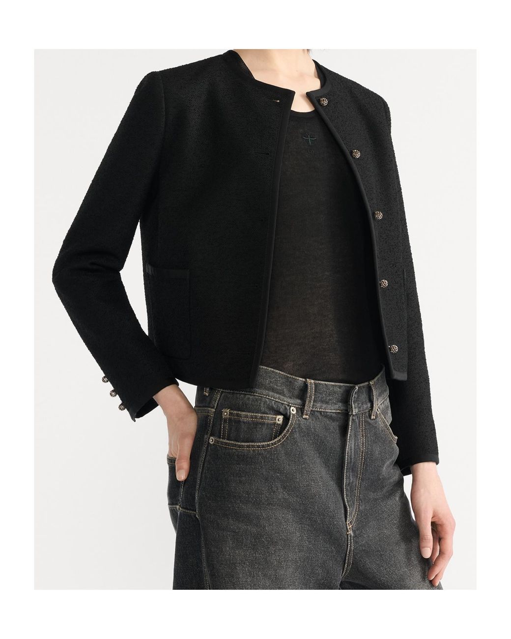 Dior Black Cropped Jacket