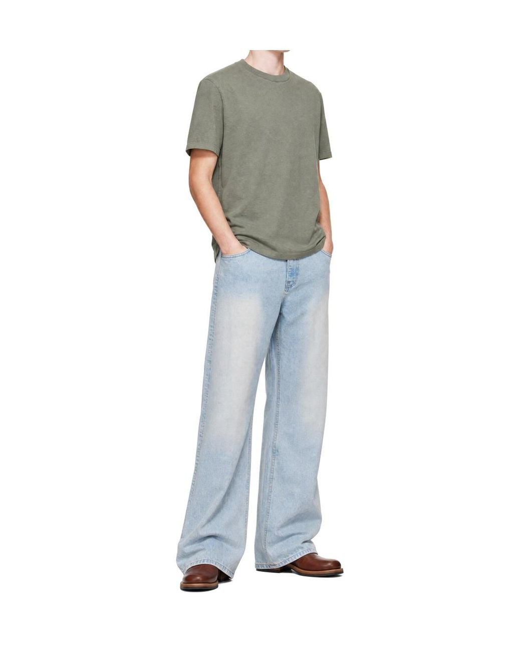 TONYWACK Blue Flared Jeans for men