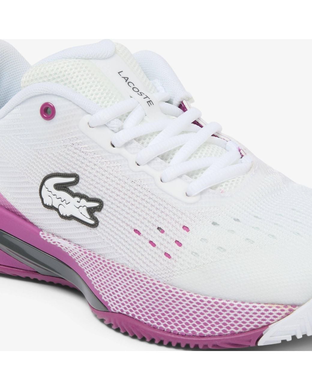 Lacoste Pink Mesh Tennis Shoes