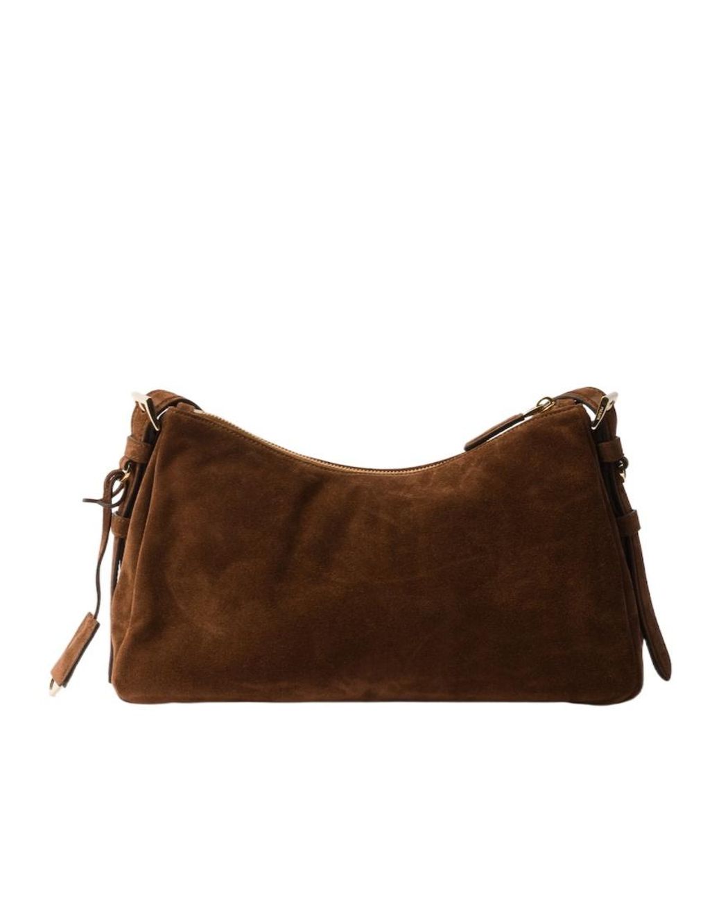 Prada Brown Aimée Zipped Medium Shoulder Bag