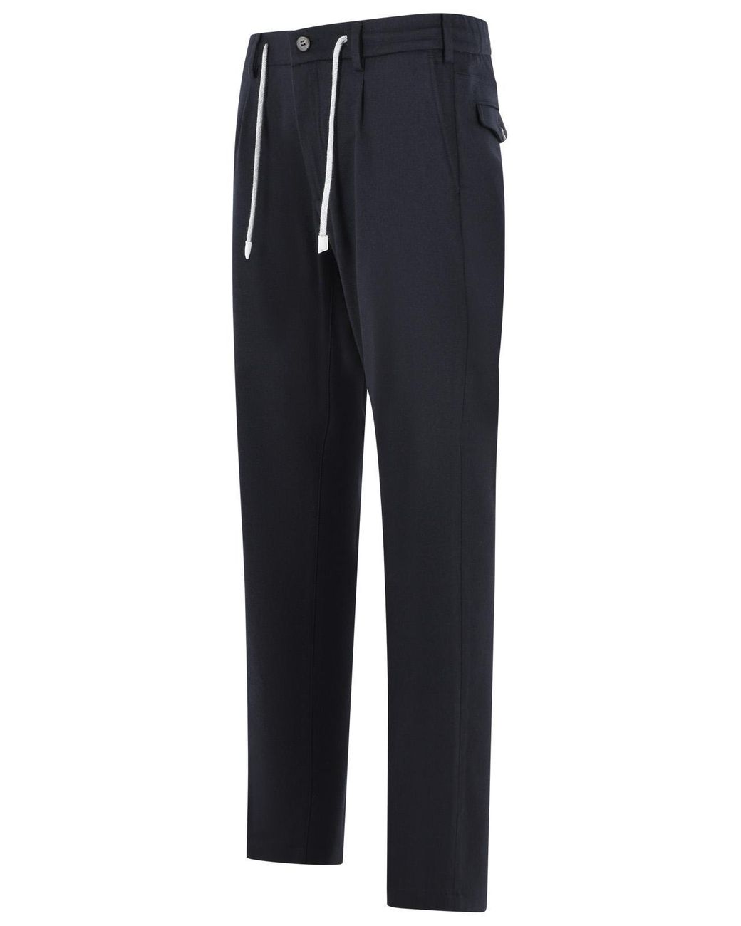 Eleventy Blue Casual Pants With Belt Loops for men
