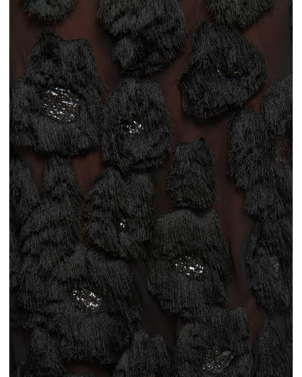 Marni Black Embellished Midi Dress
