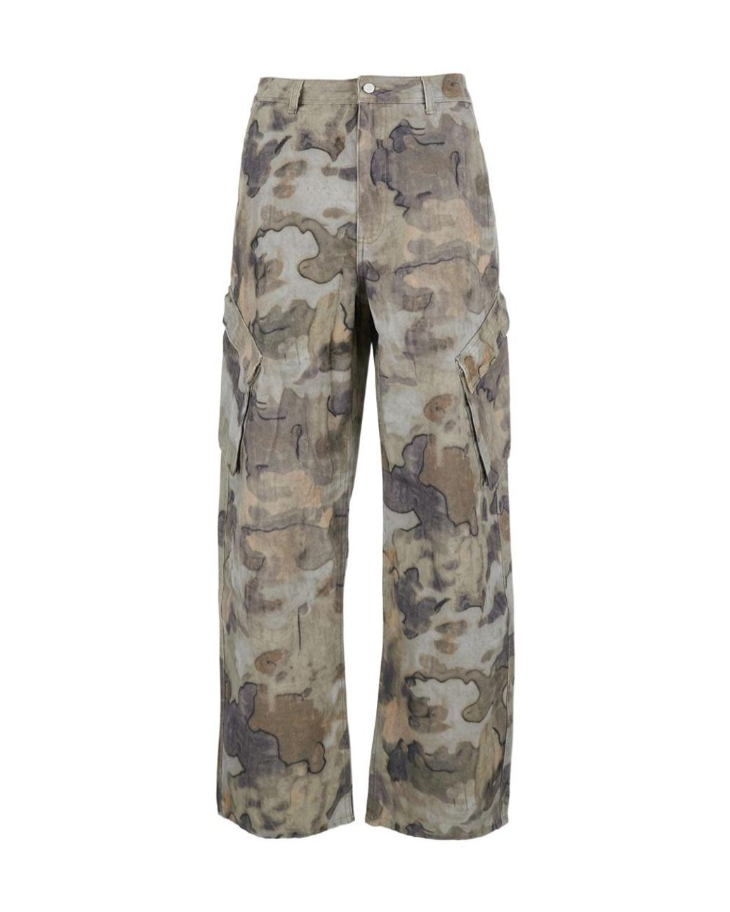 Represent Gray Casual Trousers With Belt Loops for men