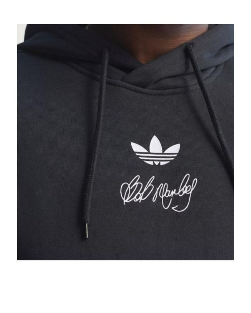 Adidas Originals Black Hooded Logo Detail Hoodie for men
