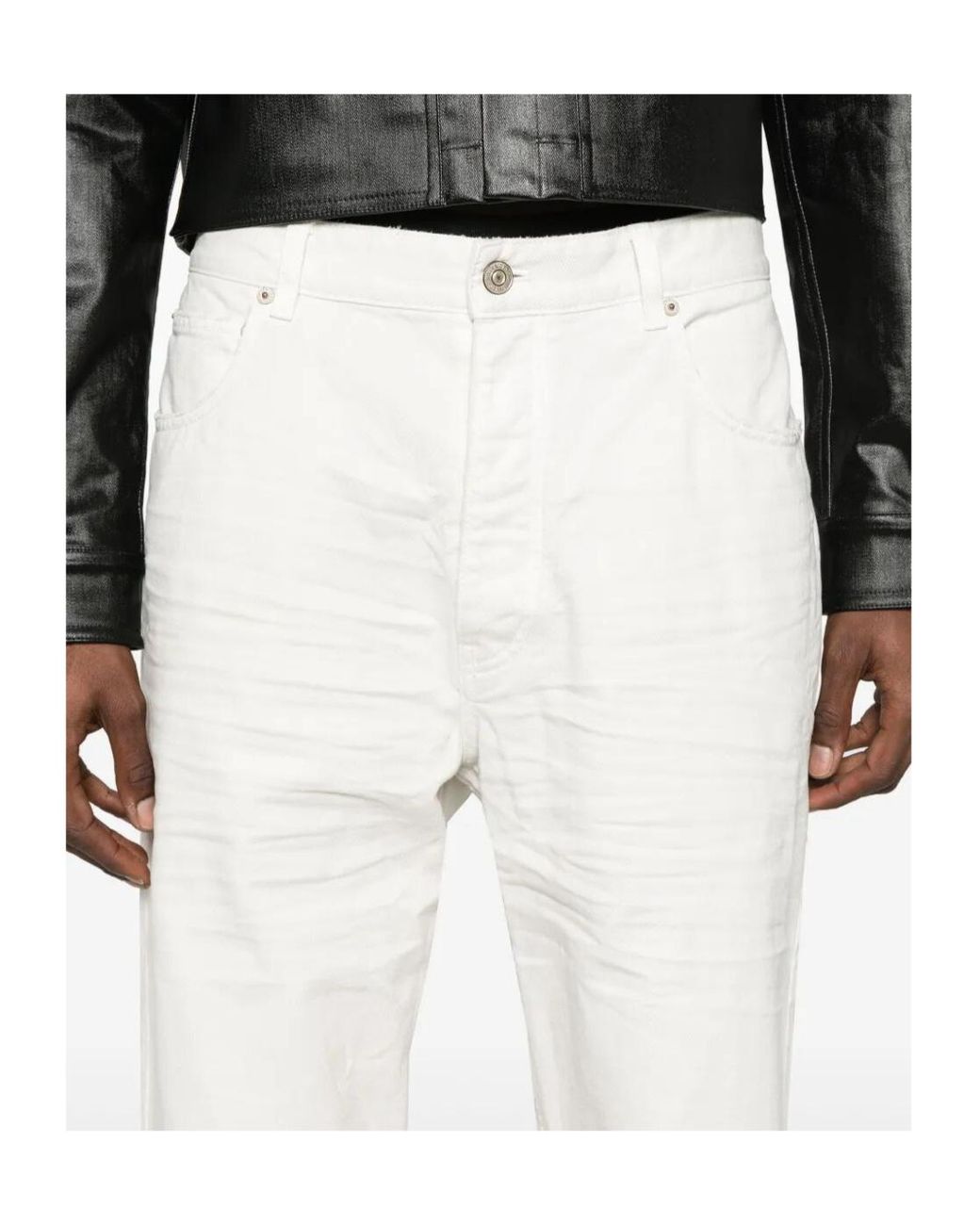 Balenciaga White Straight-Leg Loose Fit Pants