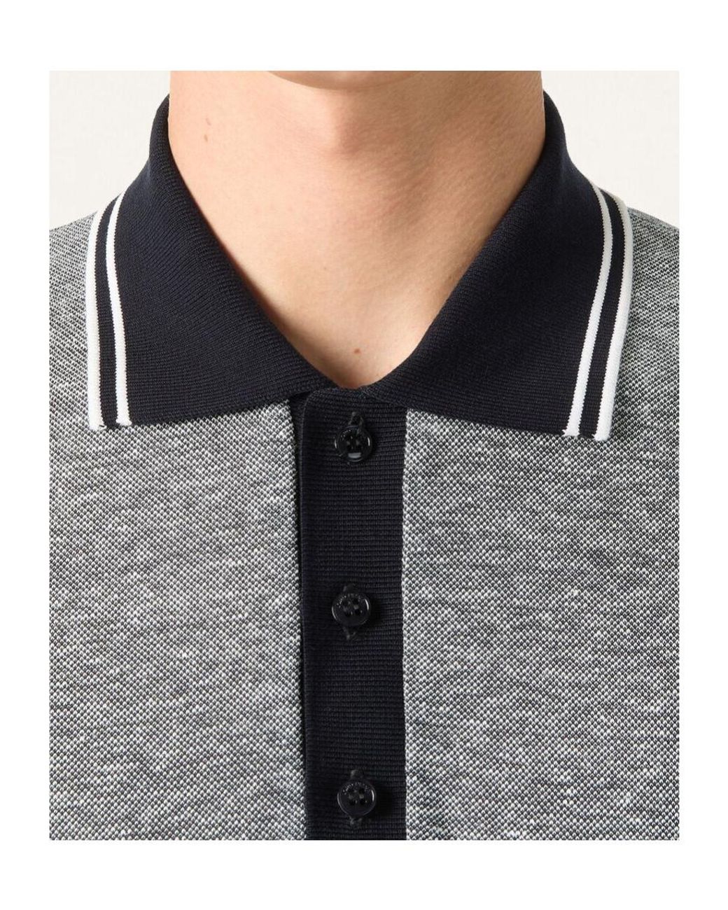 Loro Piana Gray Sciabecco Polo Shirt for men