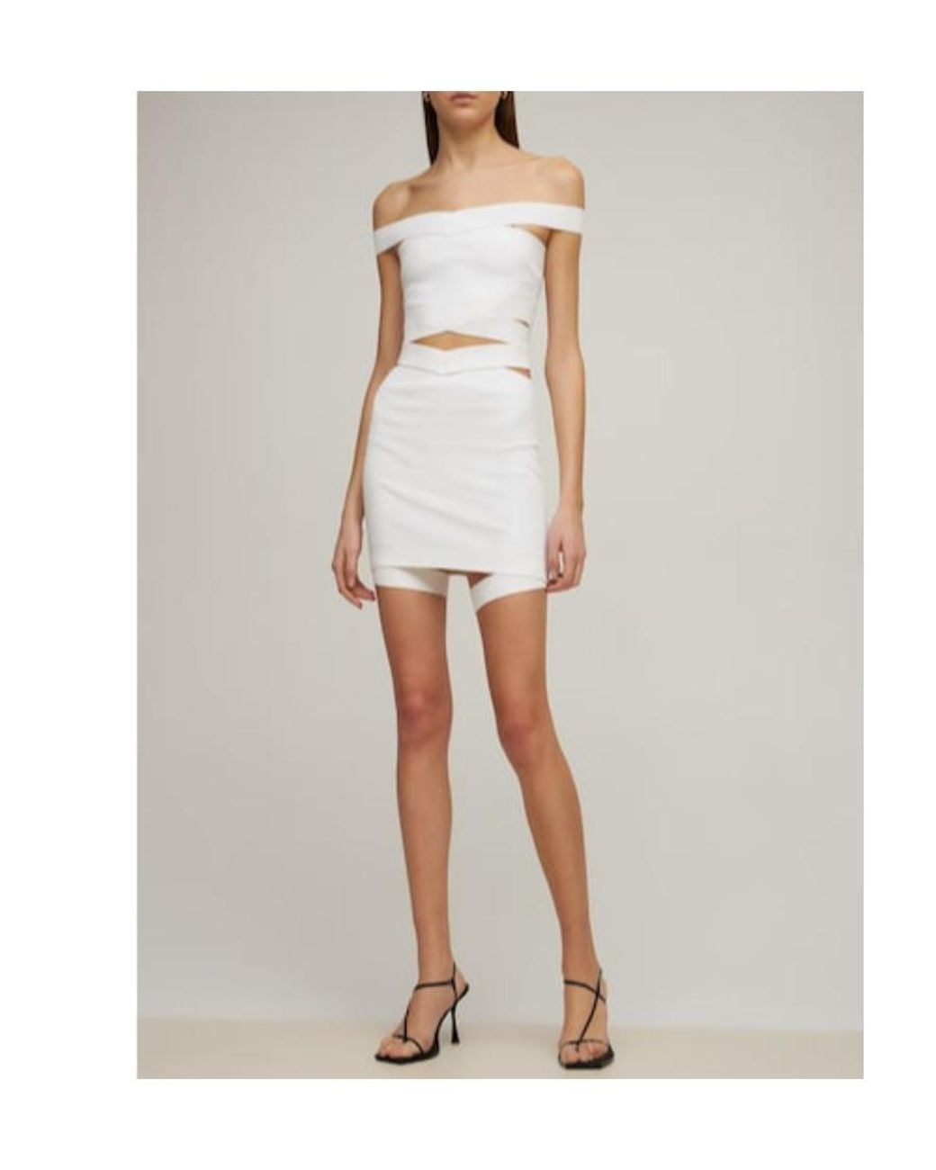 Dion Lee White Cross-Strap Tube Top