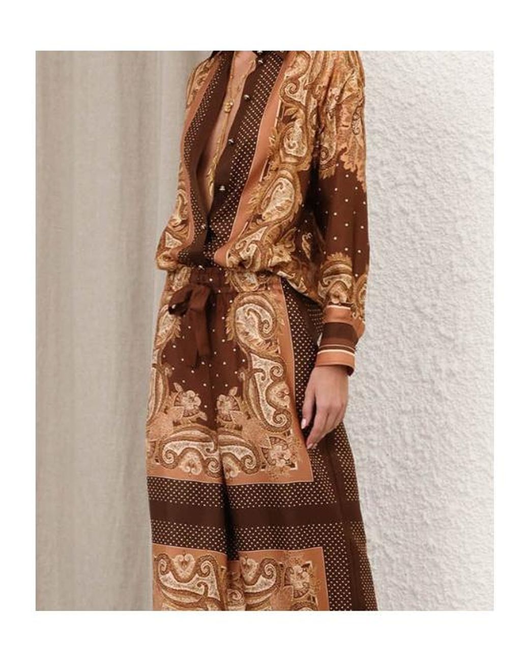 Zimmermann Brown Luna Relaxed Shirt