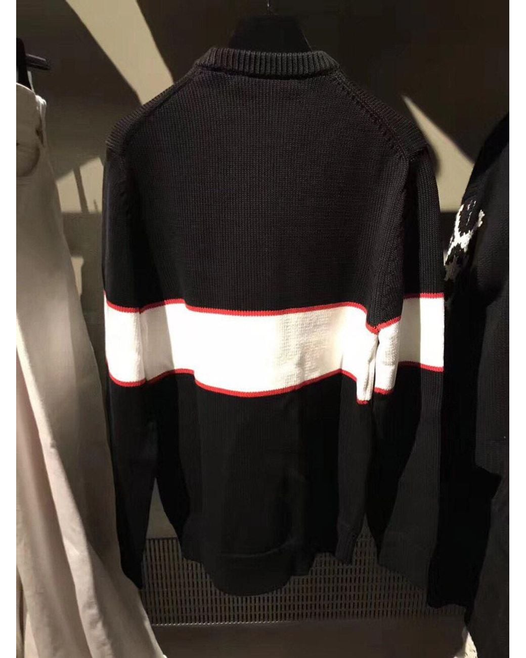 Givenchy Black Upside Down Logo Cotton Sweater for men