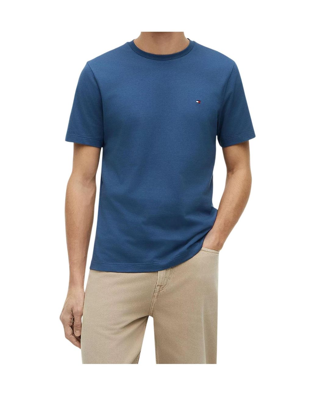 Tommy Hilfiger Blue Flag Embroidery T-Shirt for men