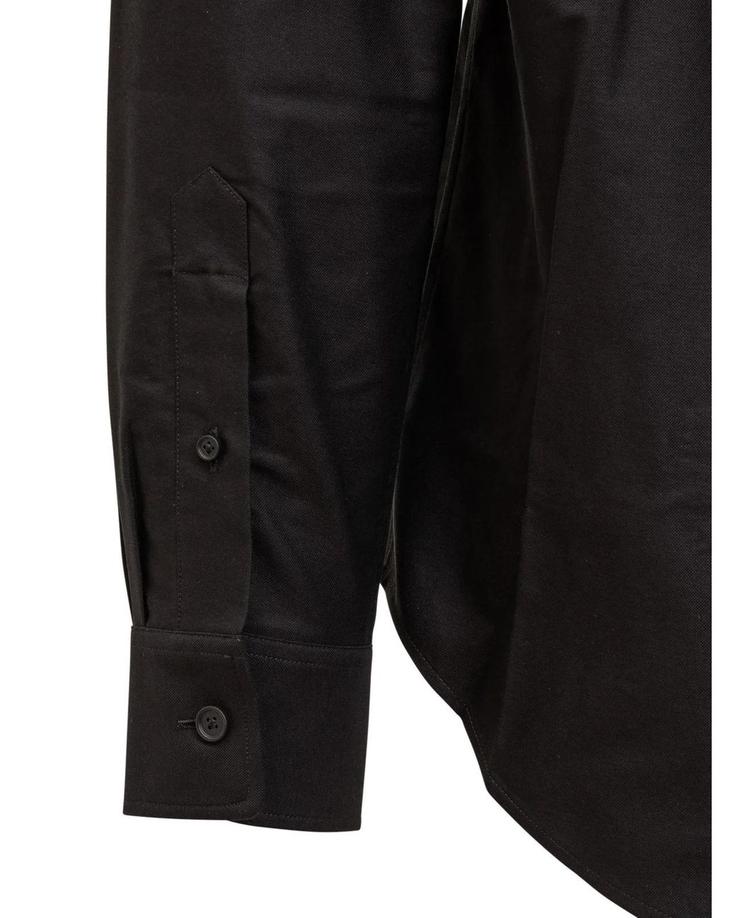 Givenchy Black 4G Embroidered Long-Sleeved Shirt for men