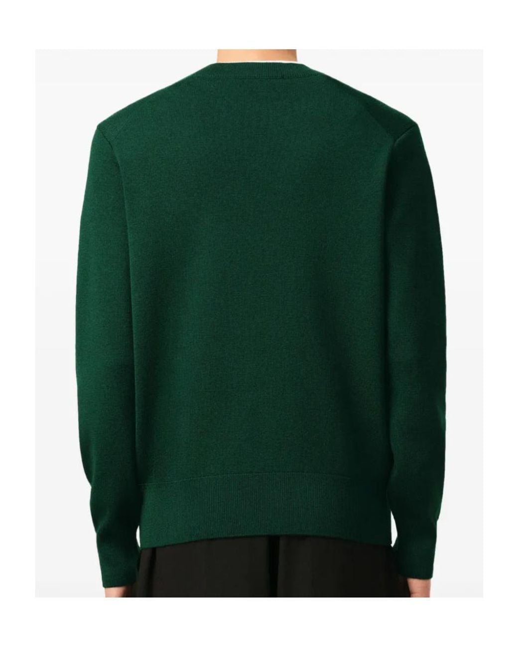 AMI Green Ami De Coeur Logo Embroidered Crewneck Jumper for men
