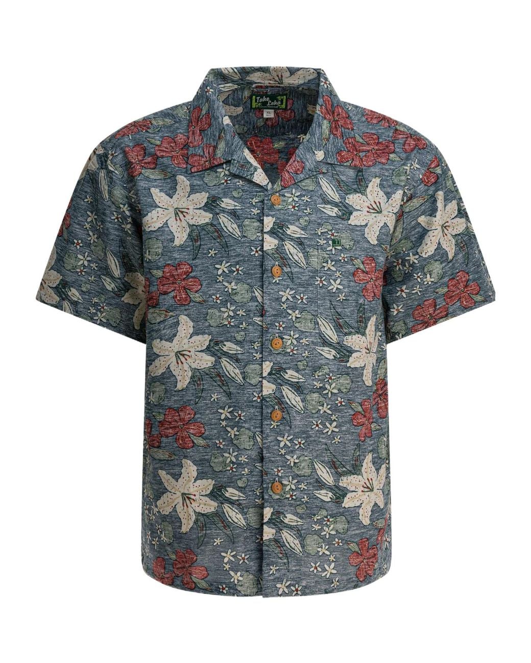 Montbell Blue Take Loha Shirt for men