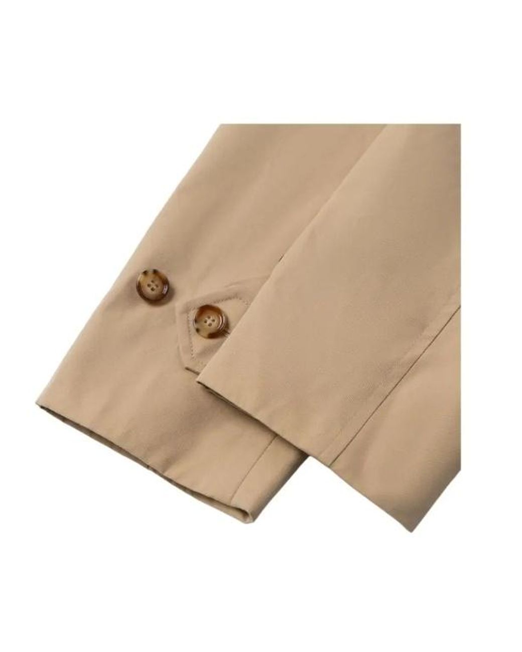 Burberry Natural Single-Breasted Long-Sleeved Windbreaker