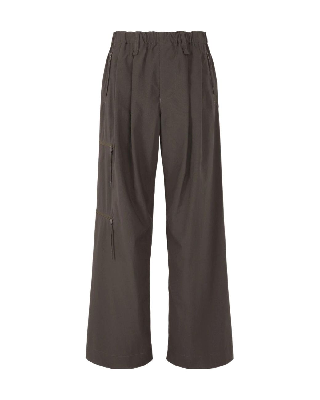 Homme Plissé Issey Miyake Gray Homme Plissé Issey Miyake Zipped Wide-Leg Trousers for men