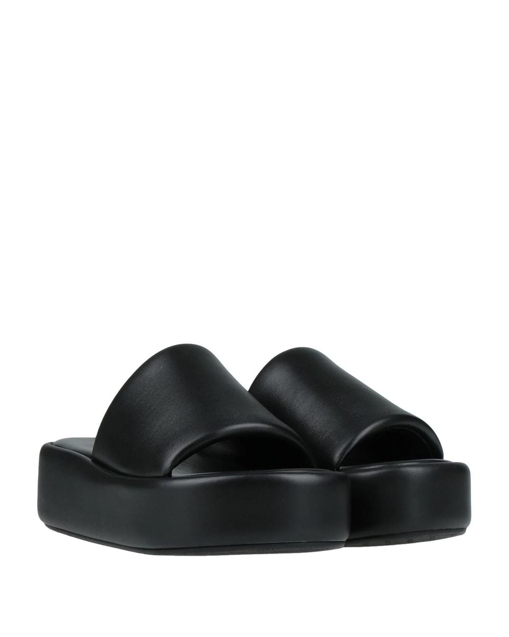 Balenciaga Black Solid-Color Leather Shoes