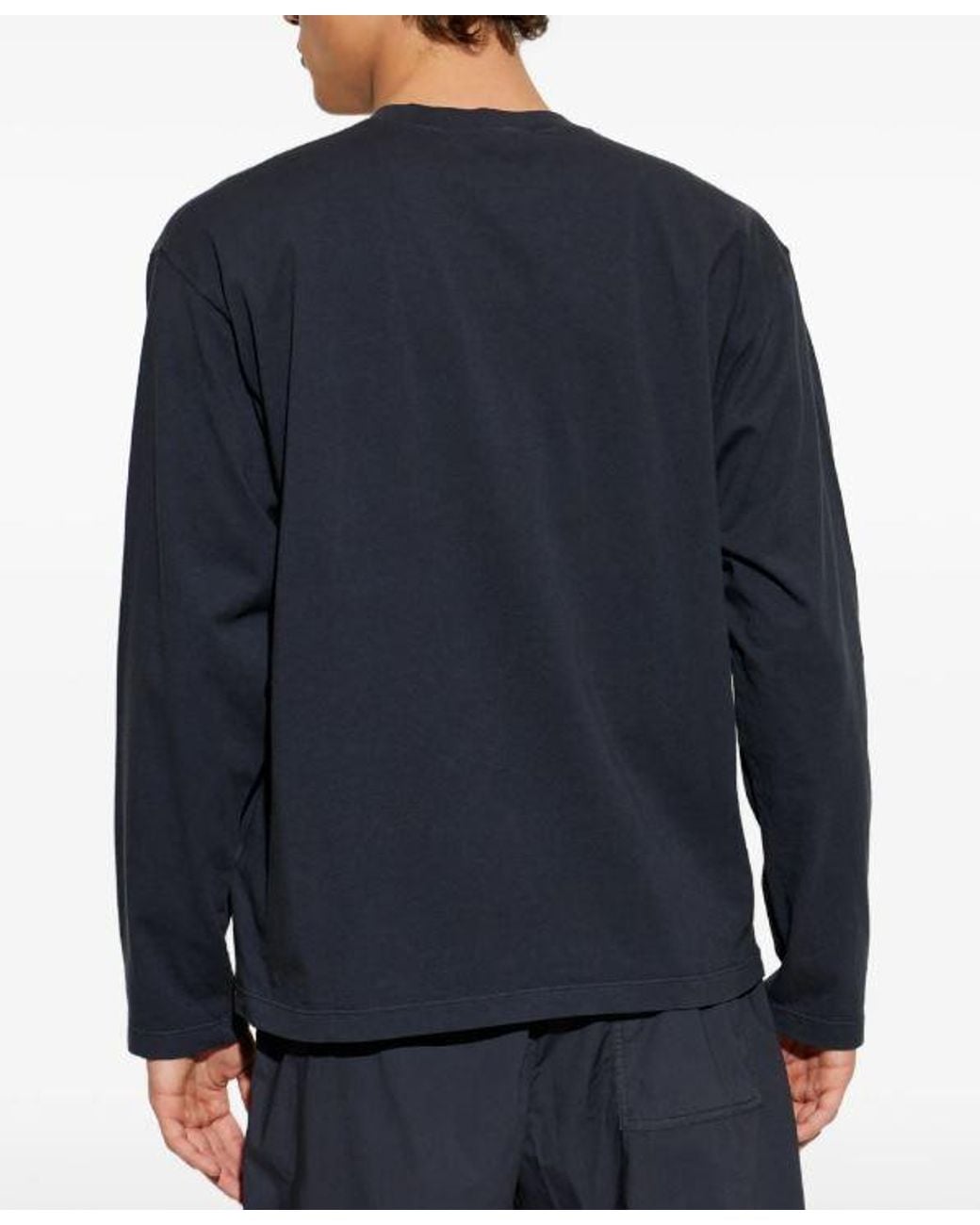 Stone Island Blue Long Sleeve Crewneck T-Shirt for men