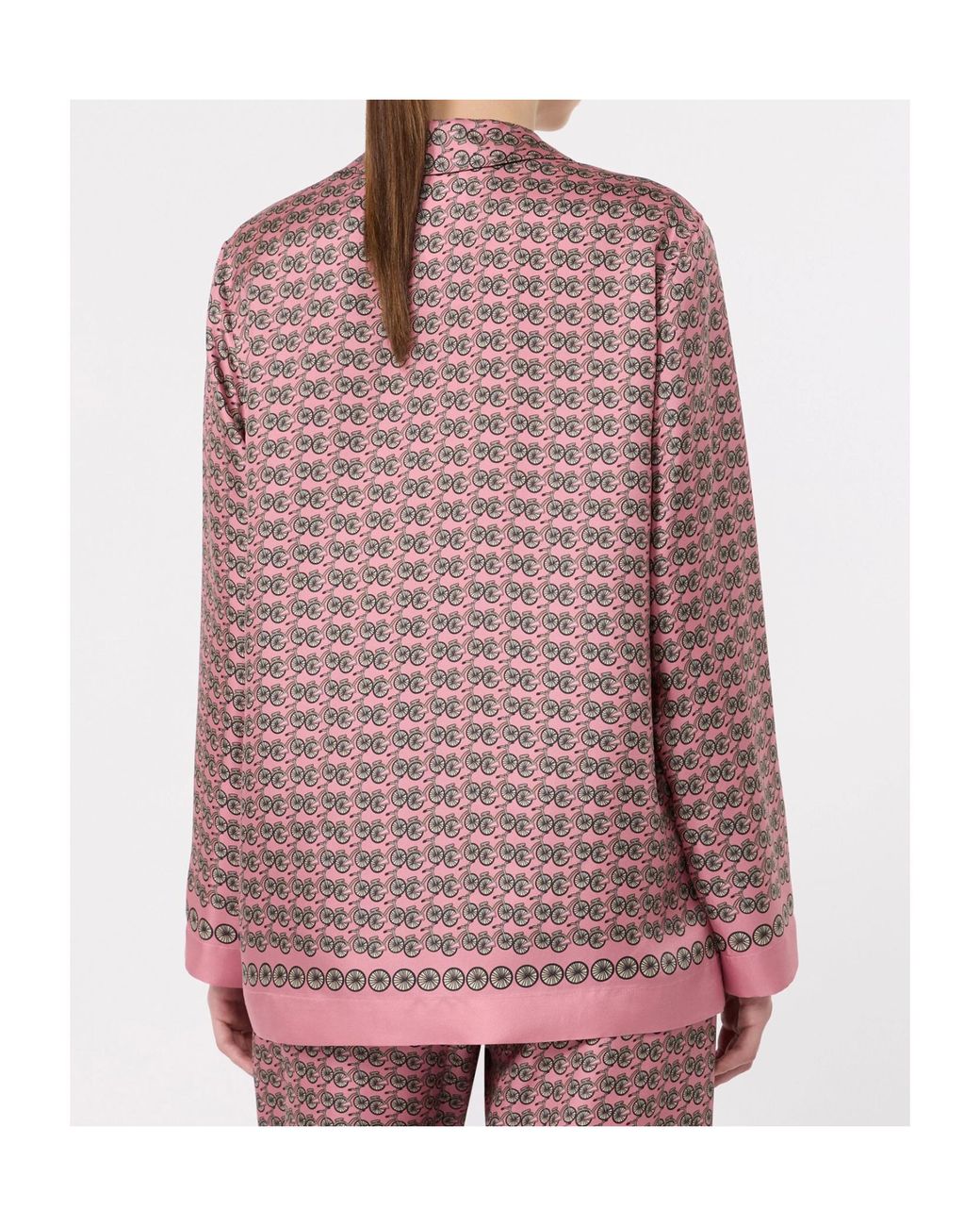 Max Mara Pink 'S Stmmambo Printed Fluid Shirt
