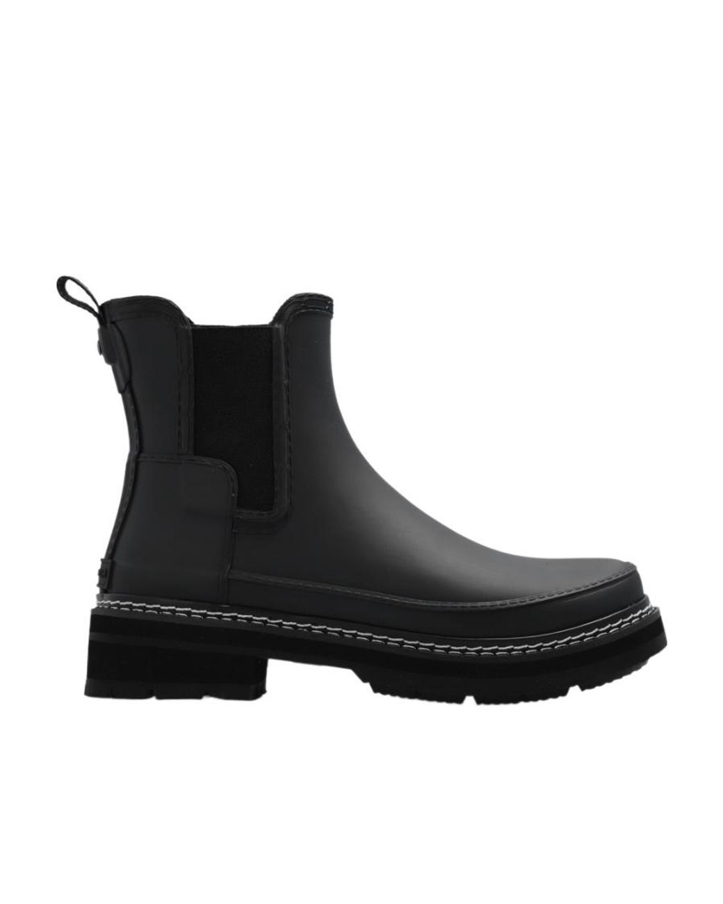 Hunter Black Logo Short Boots