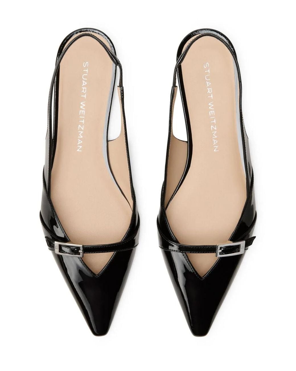 Stuart Weitzman Black Georgie Slingback