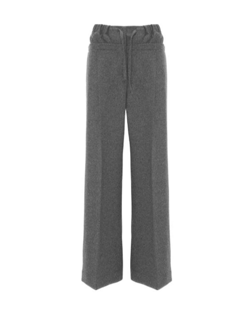 J.W. Anderson Gray Double-Waist Wool Trousers