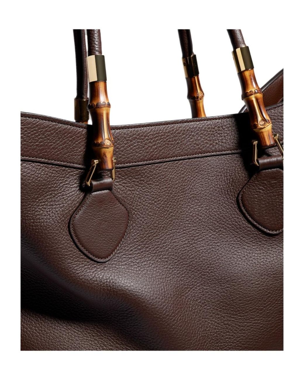 Gucci Brown Bamboo Tote Large Bag