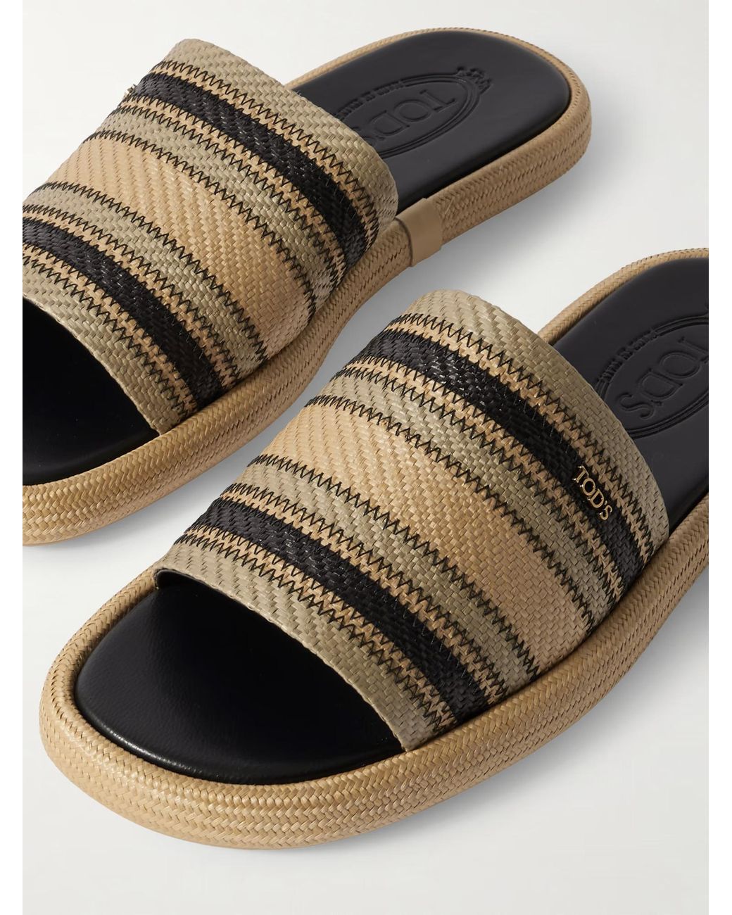 Tod's Brown Two-Tone Slides