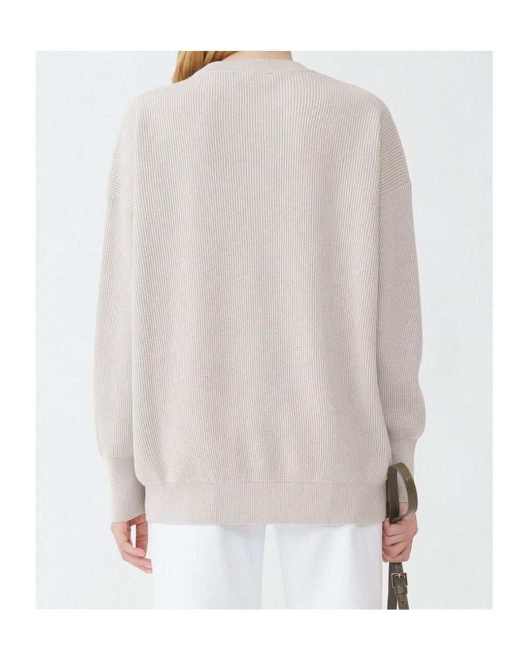Fabiana Filippi White Platinum Crewneck Jumper