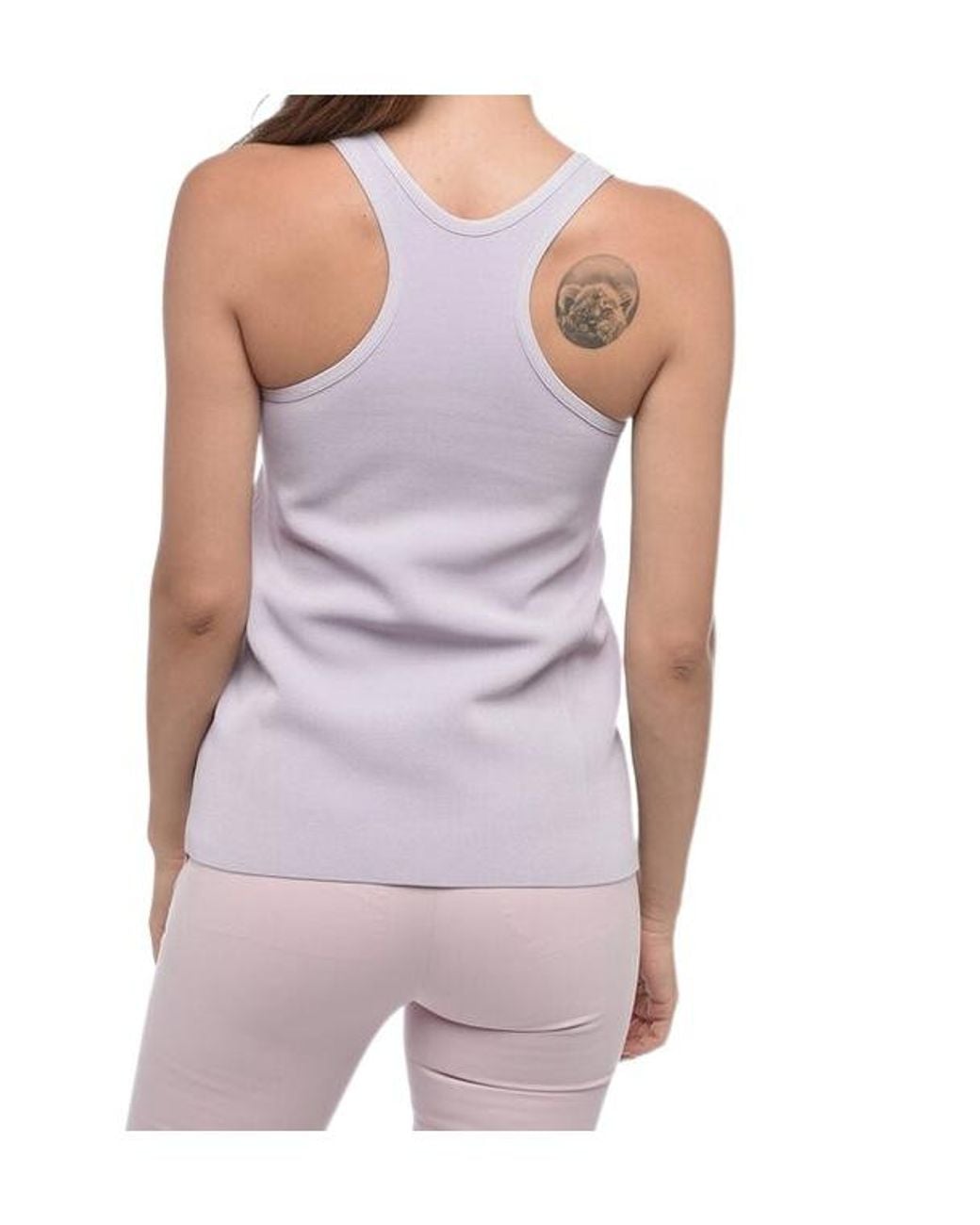Jil Sander Purple Embossed Racerback Top