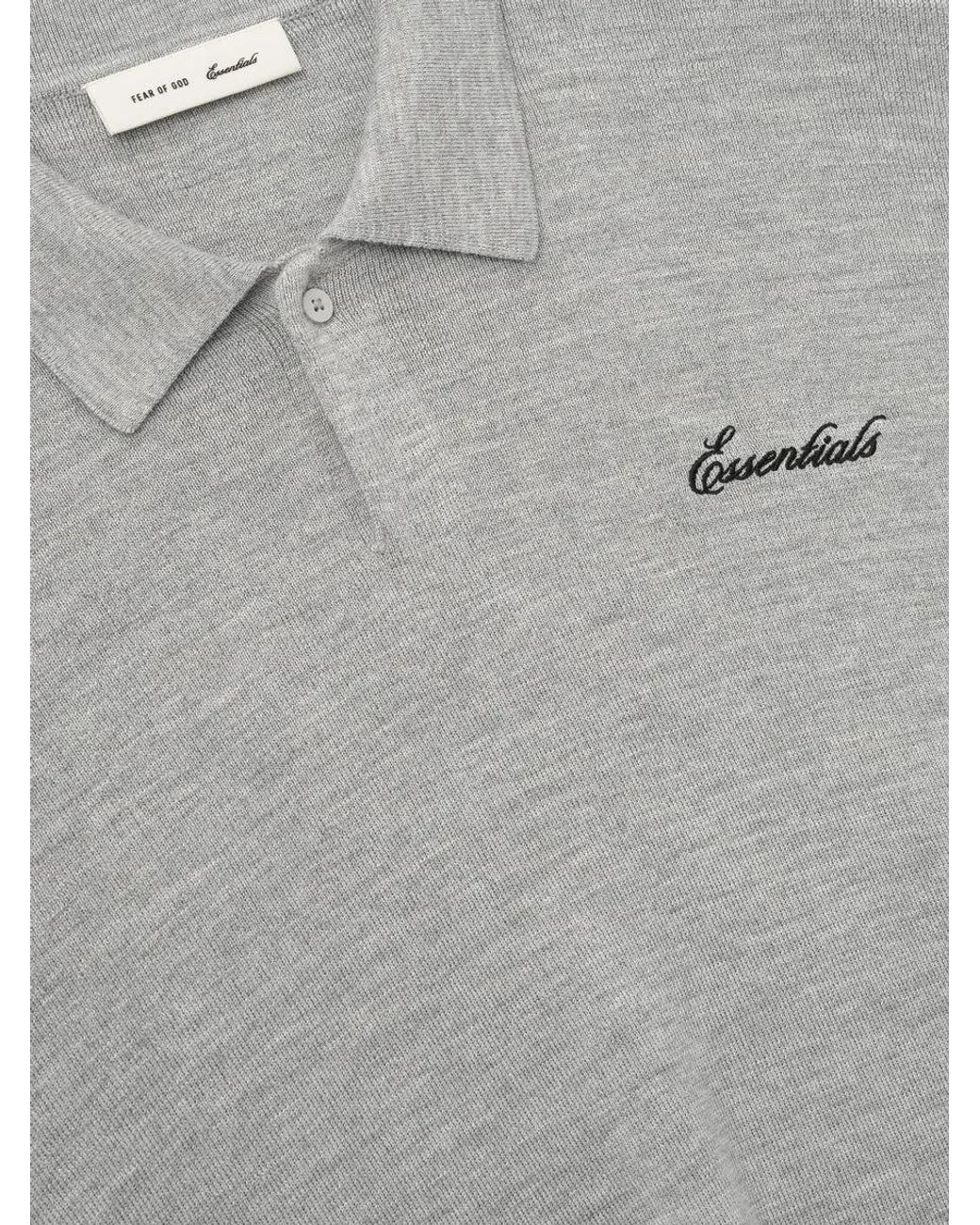 Fear Of God Gray Signature 90's Polo Sweater for men