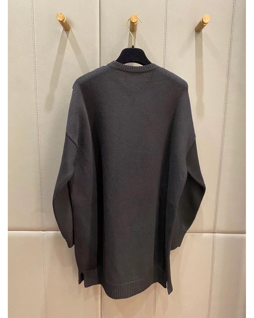 Valentino Blue Two-Tone Virgin-Wool Jumper