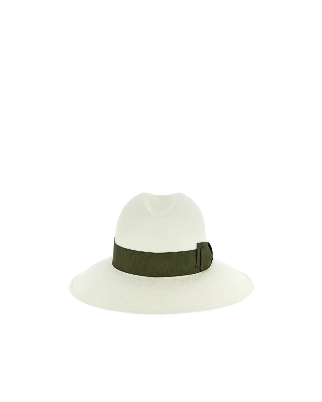 Borsalino White Claudette Wide-Brim Hat