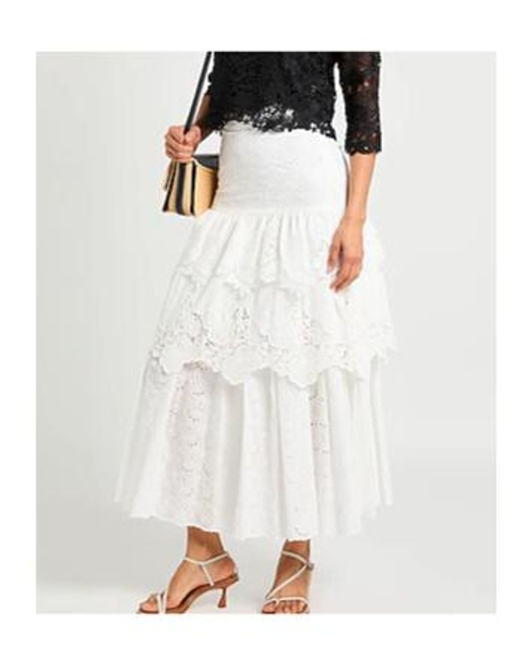 MAX&Co. White Long Skirt
