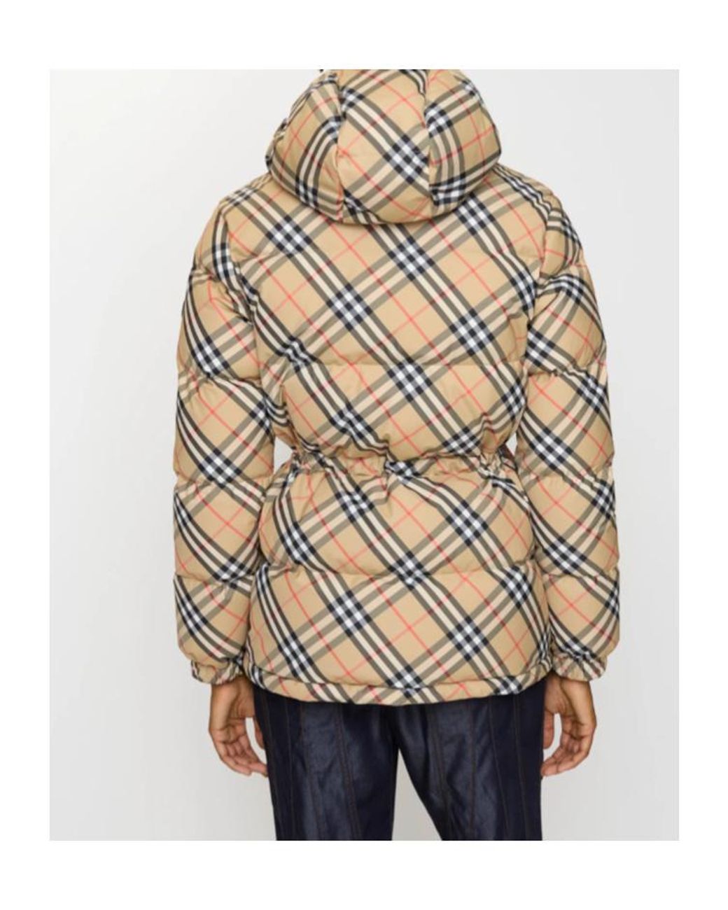 Burberry Metallic Vintage Checked Hooded Puffer Jacket