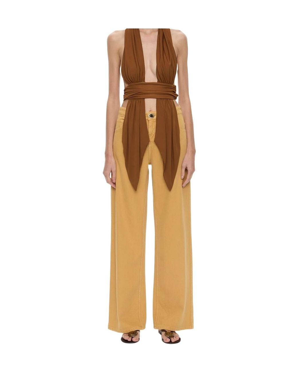 Christopher Esber Metallic Quartz Relaxed-Fit Jeans