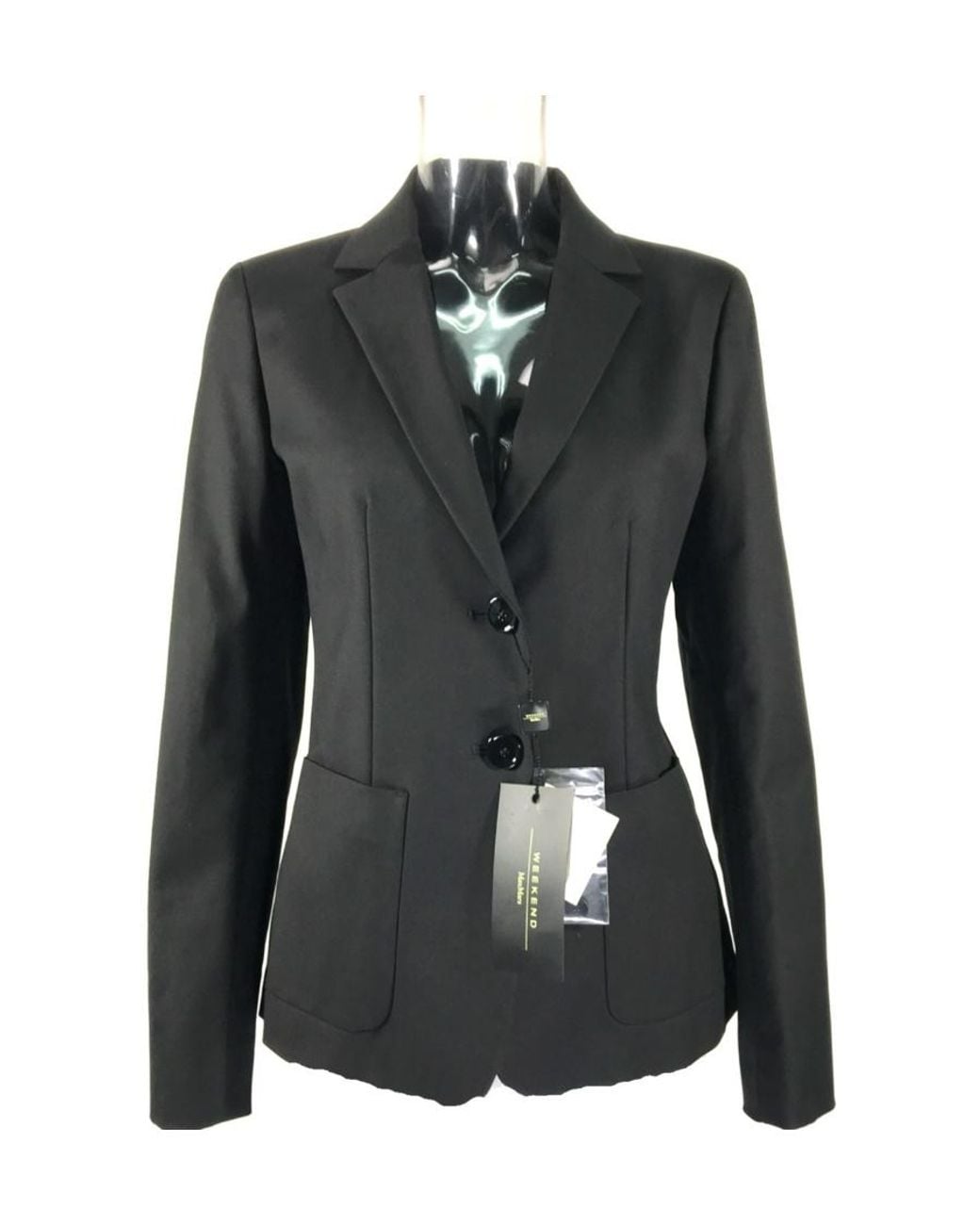Weekend by Maxmara Black Long-Sleeved Suit Coat