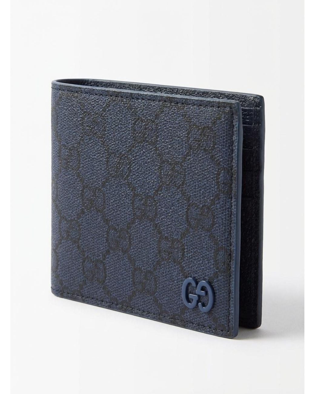 Gucci Blue Dusty Interior Gg Coin Wallet for men