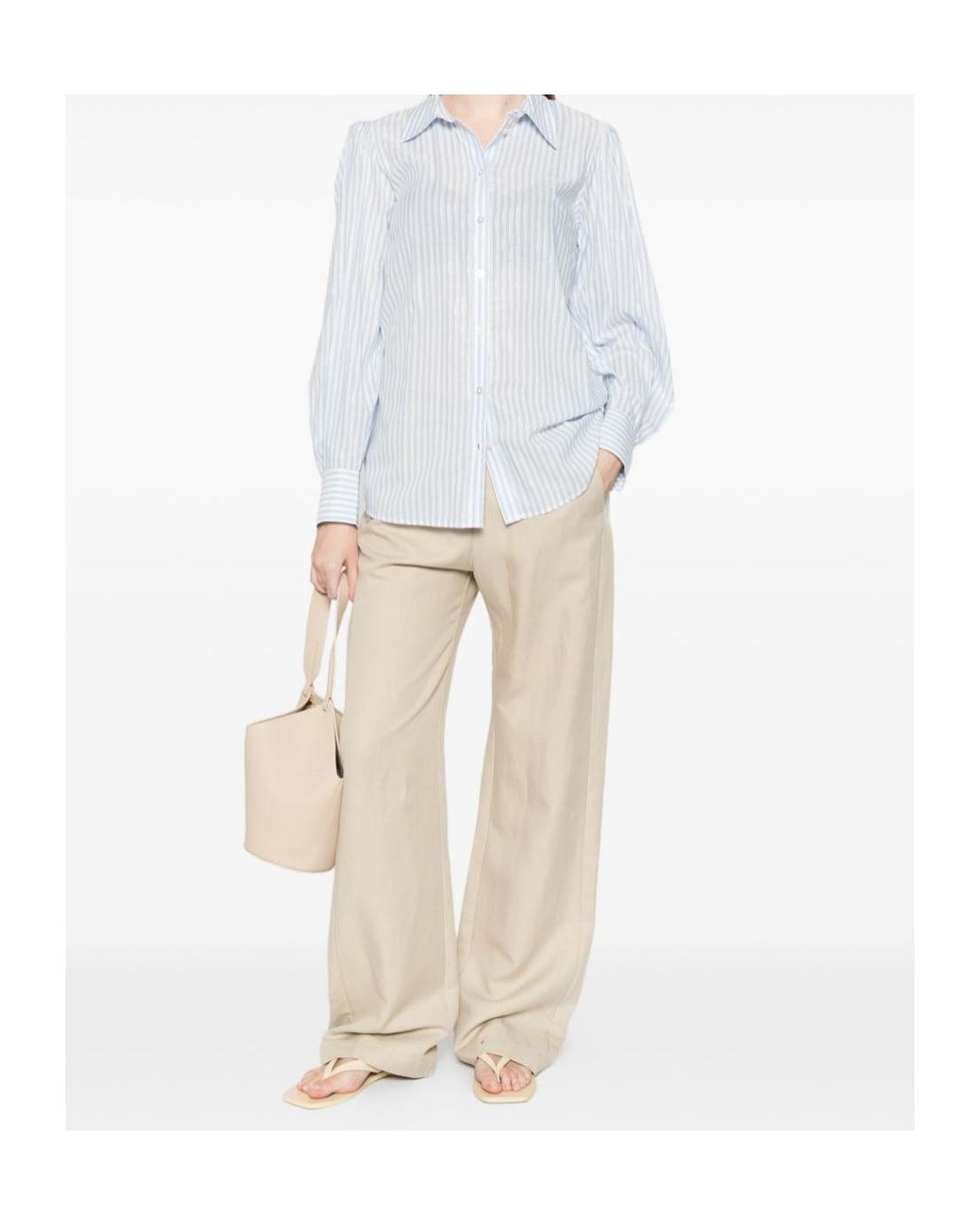 Twinset White Striped-Pattern Shirt