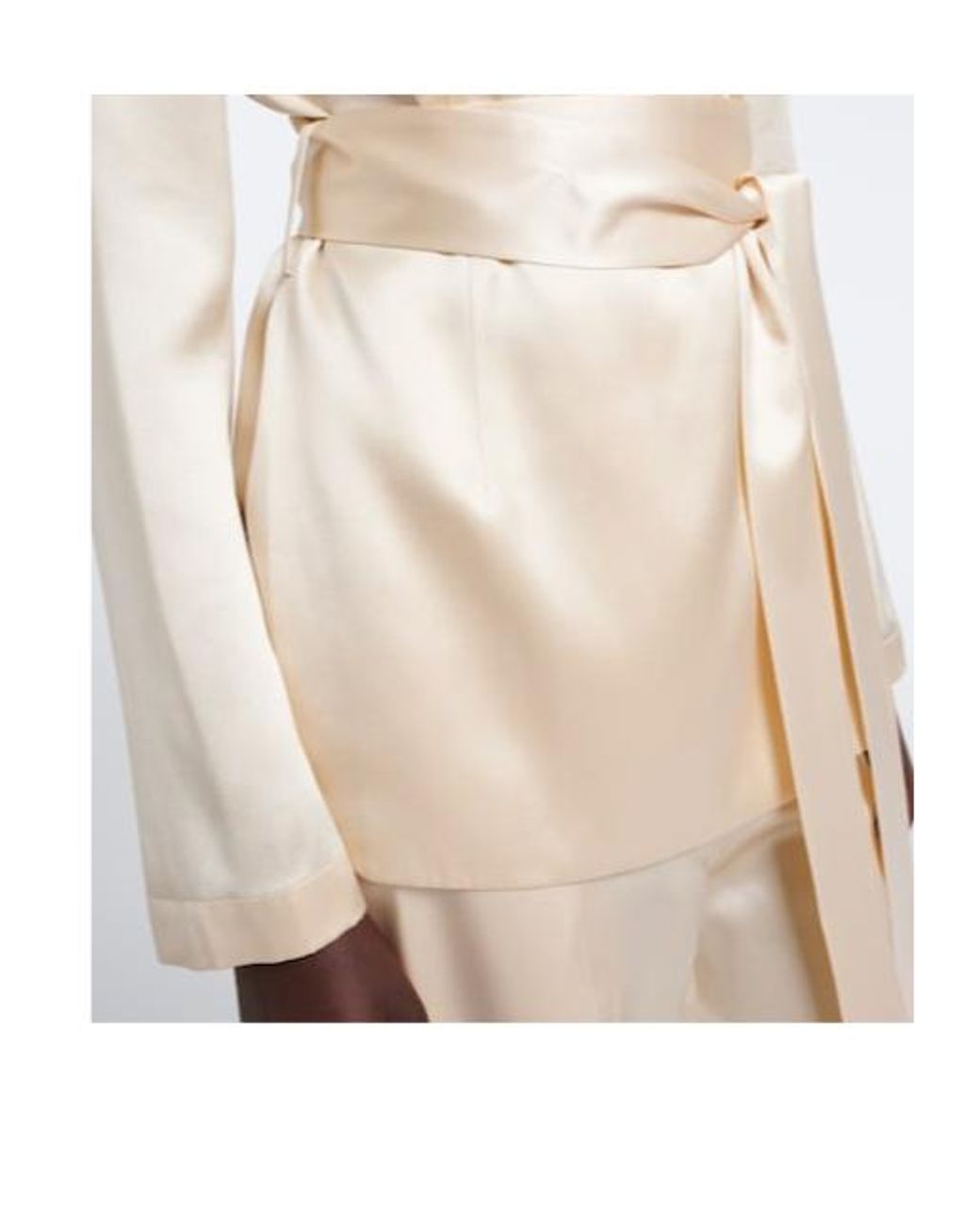 Joseph Natural Archer Belted Silk Satin Jacket