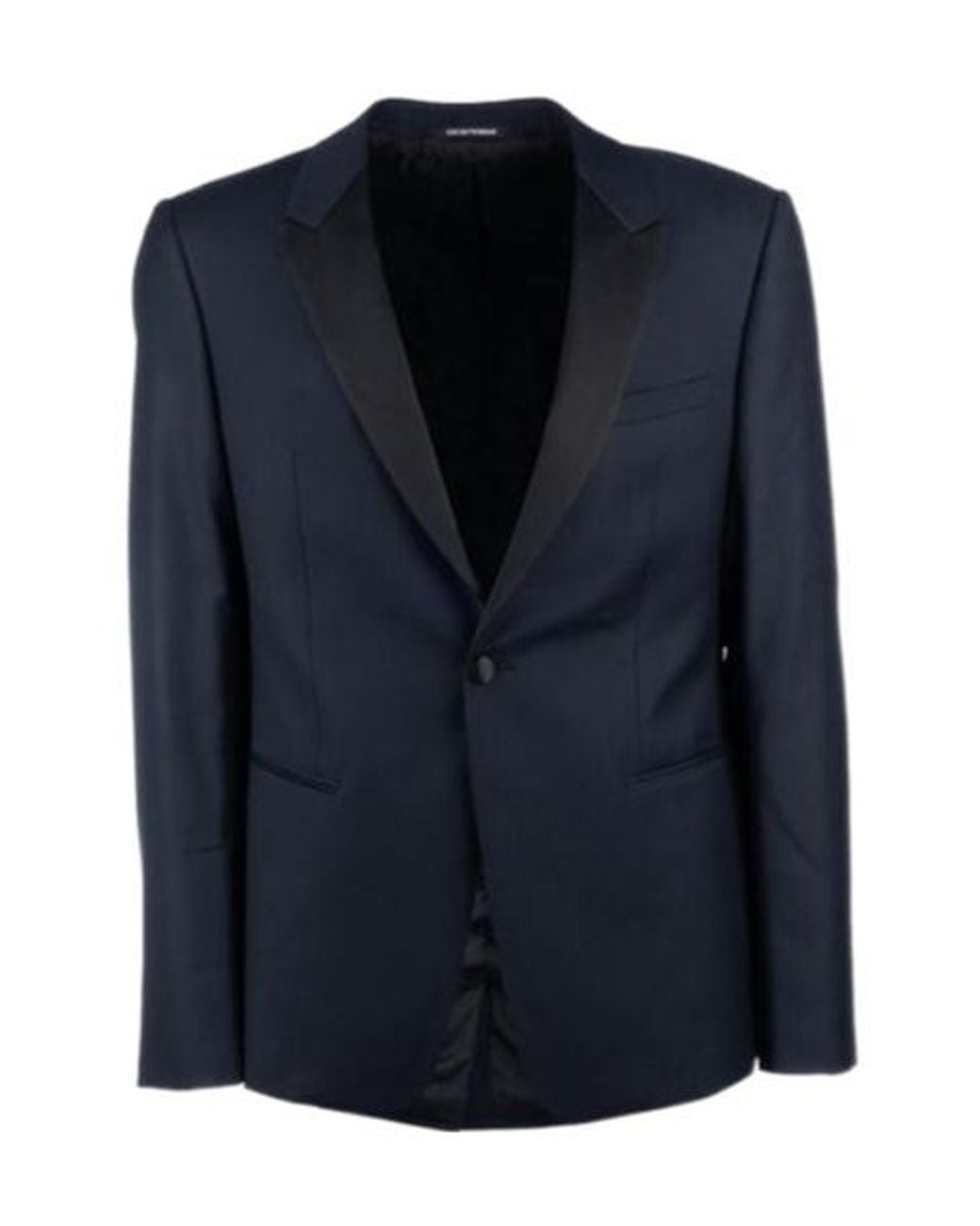 Emporio Armani Blue Virgin Wool Blazer for men