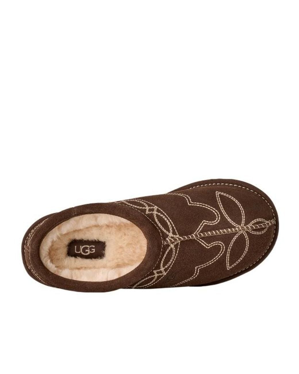 Ugg Brown Tasman Western Round-Toe Slippers