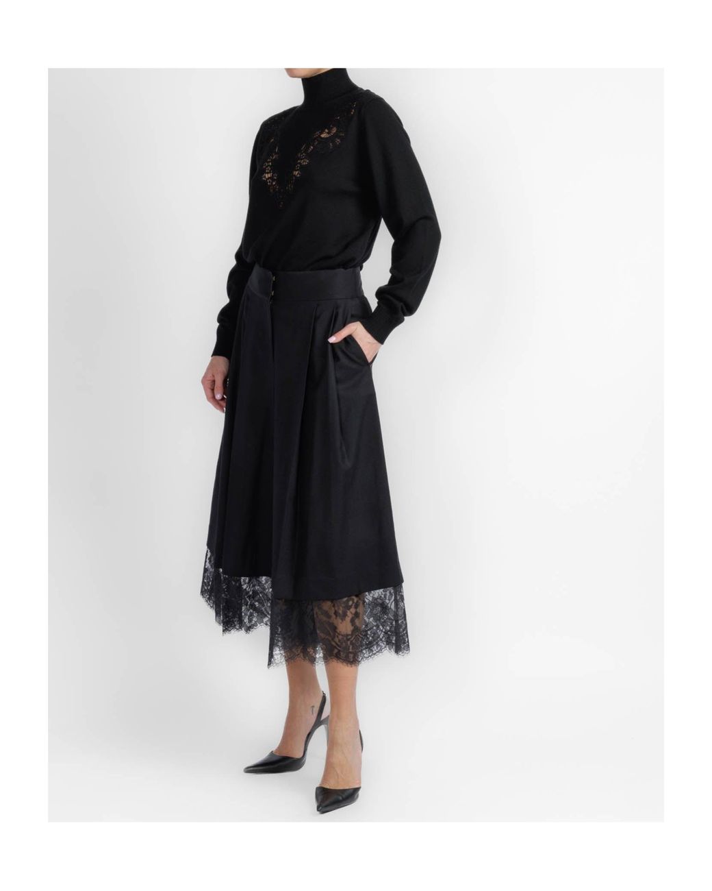 Zimmermann Black Valentine Lace Culotte