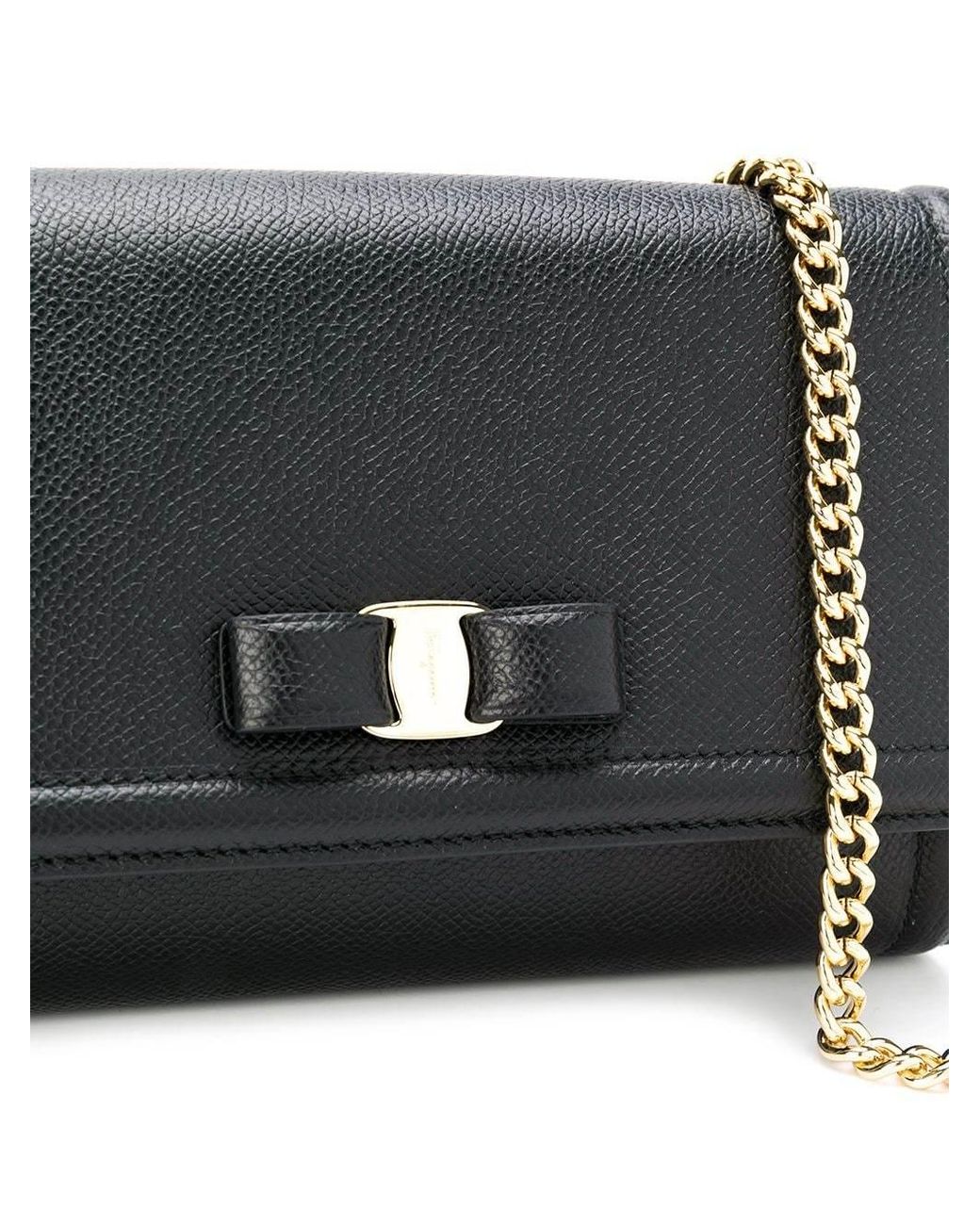 Ferragamo Black Mini Clutch Bag
