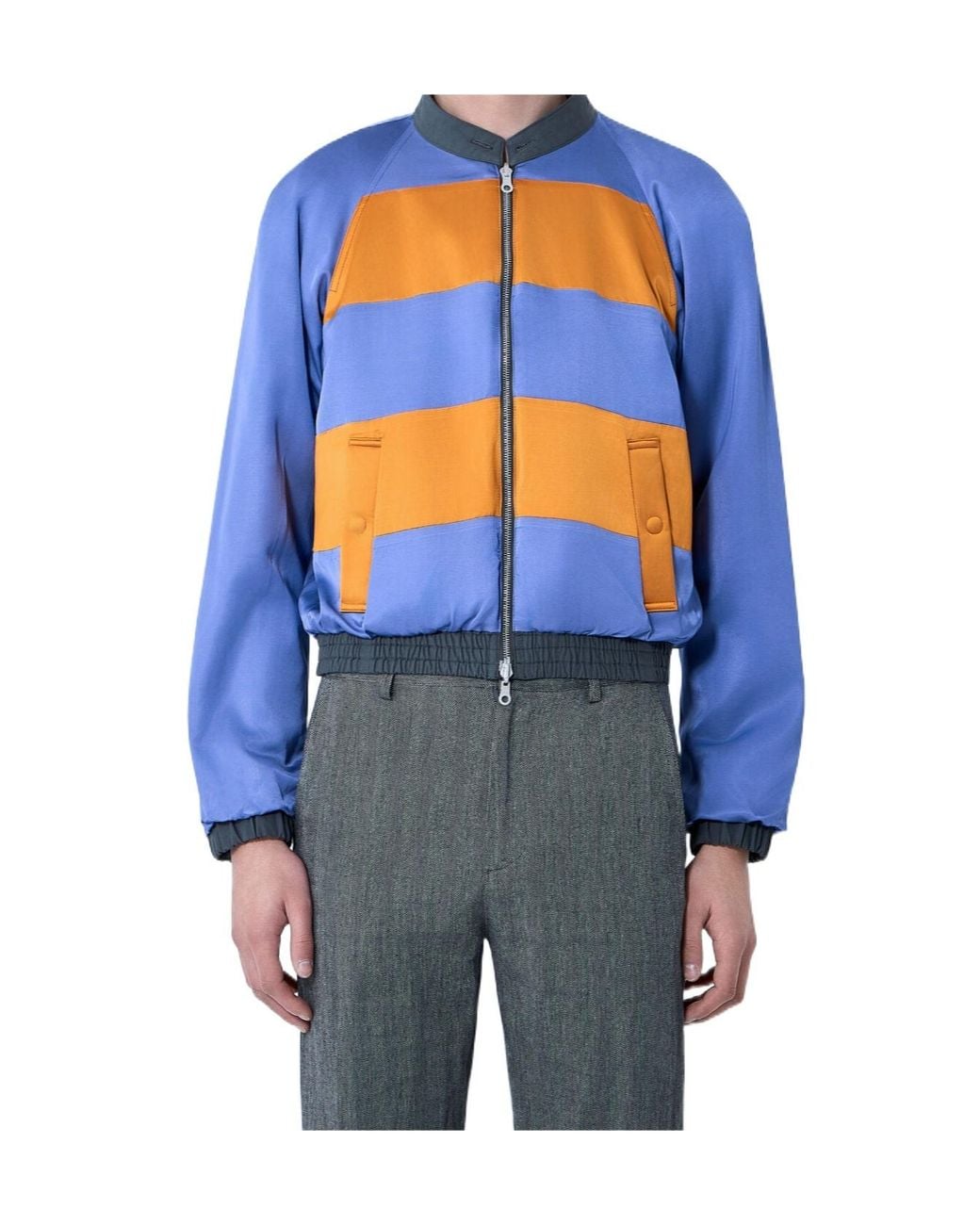 Dries Van Noten Blue Vinnys Reversible Bomber Jacket for men