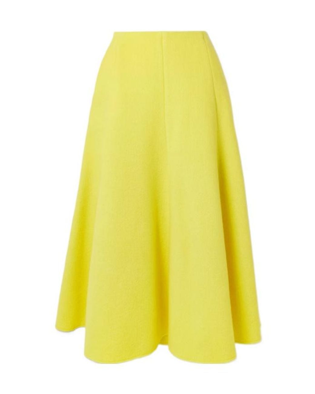 Gabriela Hearst Yellow Maureen Recycled-Cashmere Midi Skirt